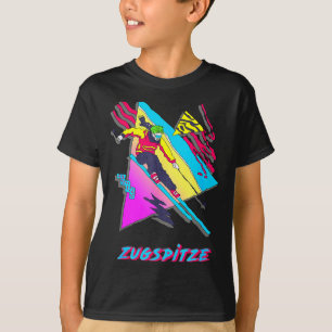 T-shirt Zugspitze retro skieur ski design inspiré