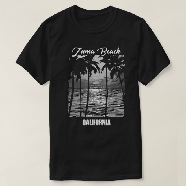 T-shirt Zuma Beach Souvenir California Reminder (Design devant)
