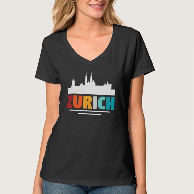 T-shirt Zurich Switzerland 4 (Devant)