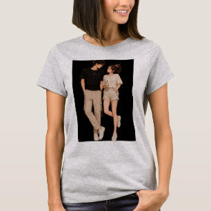 T-ShirtCouple Amour T-Shirt Graphique Match Roma