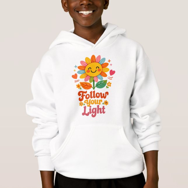 T-ShirtFollow You light – Retro Sunflower Positive (Devant)