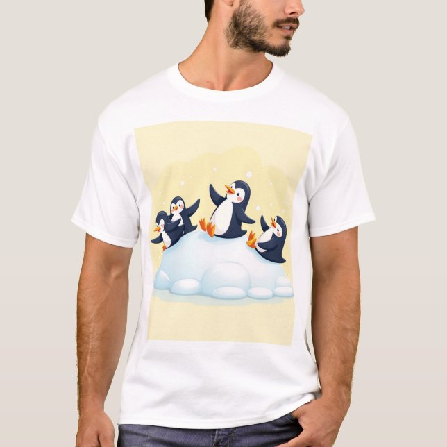 T-shirts à glissière en pingouin (Devant)