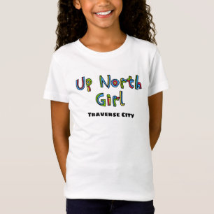 T-shirts à lettres colorées pour fille du Nord
