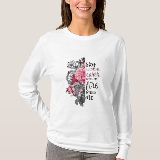 T-shirts à motifs floraux (Devant)