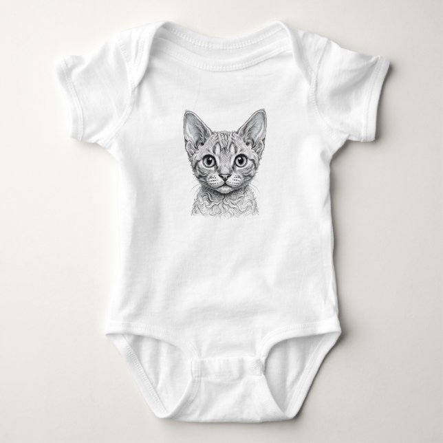 T-shirts Adorables pour Bébé Tigre Chatons (Devant)