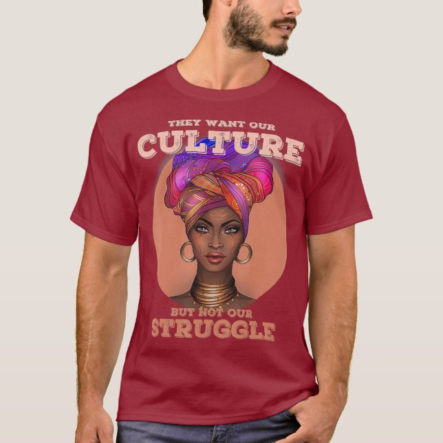 T-shirts afro-américains pour femmes Noir (Devant)