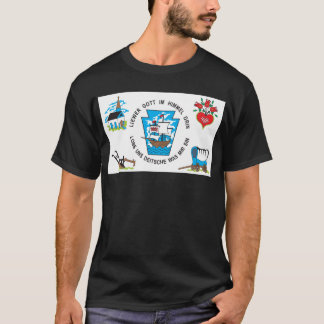 T-shirts allemand de drapeau de la Pennsylvanie