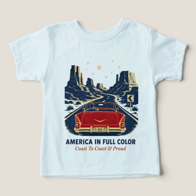T-shirts America en couleurs vives (Design Recto)