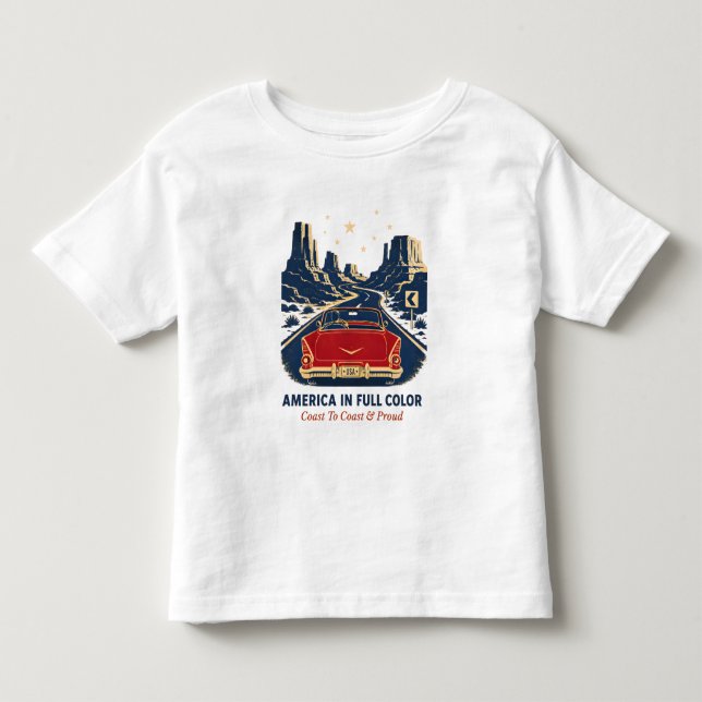 T-shirts America en couleurs vives (Devant)
