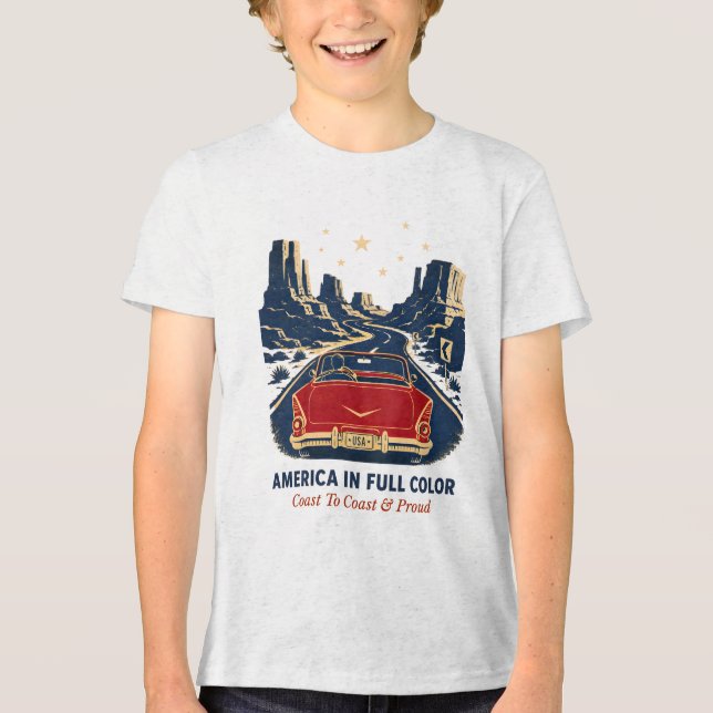 T-shirts America en couleurs vives (Recto)