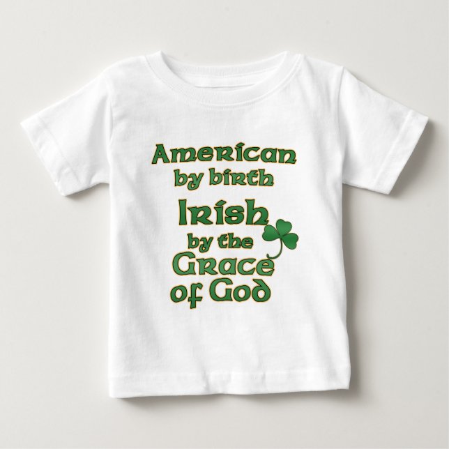 T-shirts américain irlandais de nourrisson de (Devant)