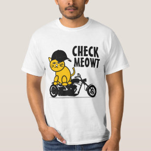 T-shirts Amoureux de les chats BIKER, T-shirt moto