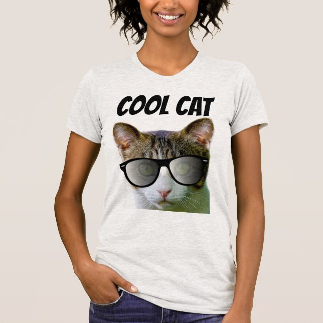 T-shirts AMOUREUX DE LES CHATS CAT cool (Devant)