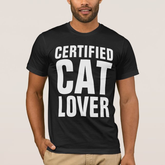 T-shirts AMOUREUX DE LES CHATS CERTIFIÉS (Devant)