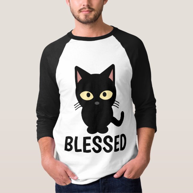 T-shirts Amoureux de les chats chrétiens, BLESSED (Devant)