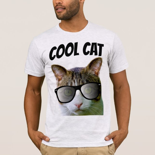 T-Shirts AMOUREUX DE LES CHATS cool CAT MEN (Devant)
