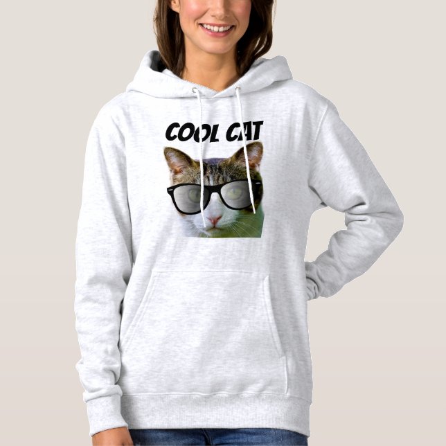 T-Shirts AMOUREUX DE LES CHATS cool CAT MEN SWEAT  (Devant)