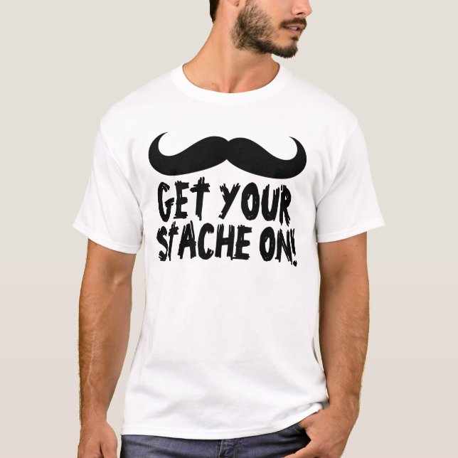 T-shirts amusants Moustache, allumez votre cache-c (Devant)