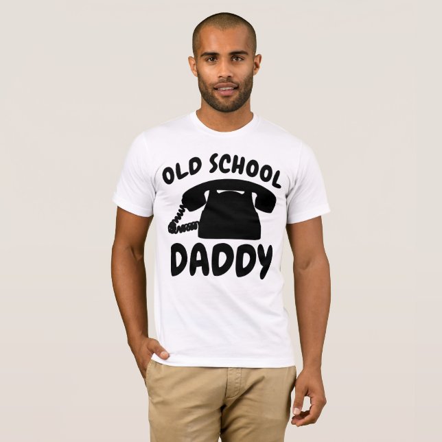 T-shirts amusants pour papa, VIEILLE ÉCOLE (Devant entier)