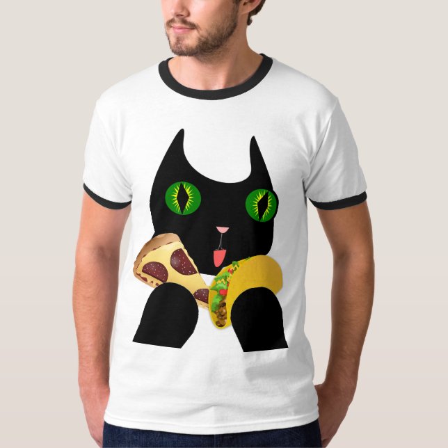T-shirts amusants TACO ET PIZZA CAT (Devant)