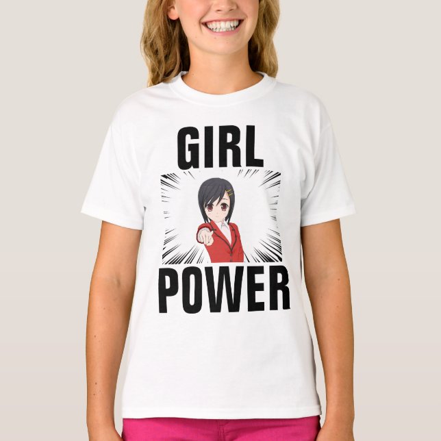 T-SHIRTS ANIME MANGA POWER FILLE (Devant)