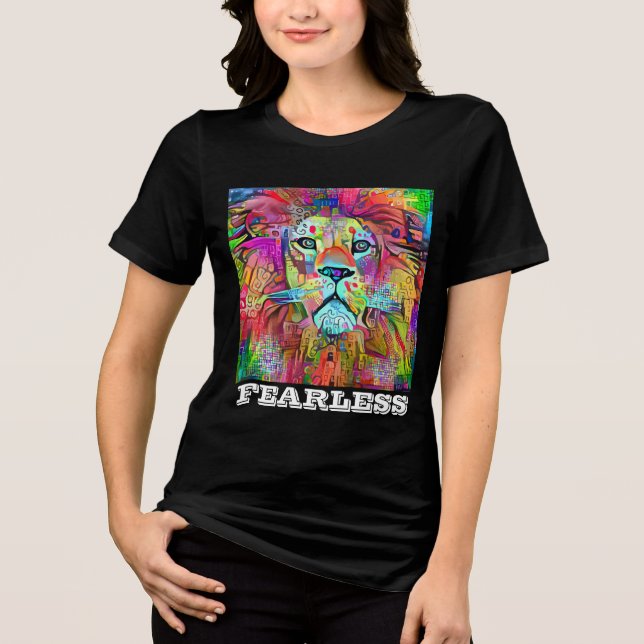 T-SHIRTS ART LION SANS PEUR (Recto)