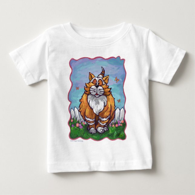 T-shirts au chat roux (Devant)