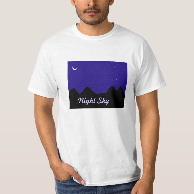 T-shirts avec le ciel nocturne imprimé (Devant)