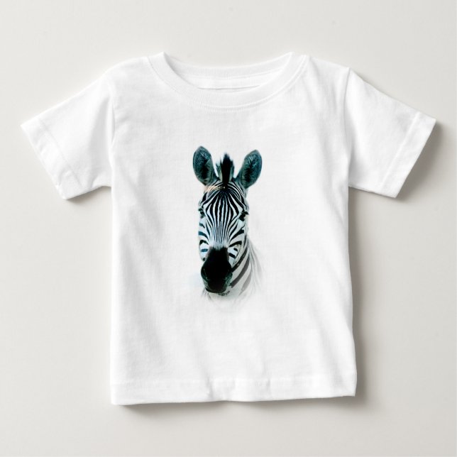 T-shirts avec portrait de tête de zèbre (Devant)