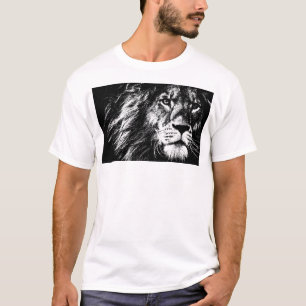 T-shirts basiques pour hommes visage de lion moder