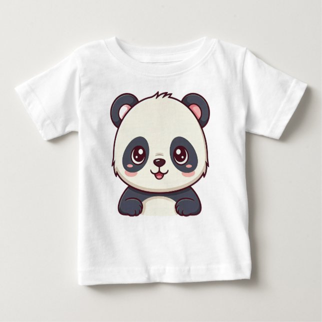 t-shirts bébé avec design de panda bébé mignon (Devant)