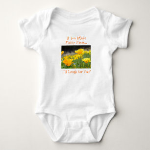 T-shirts bébé rampants Onesies Coquelicot Fleur No