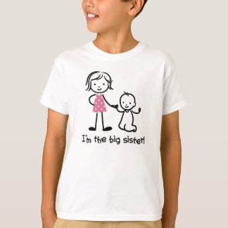 T-shirts Big Sister Stick Figures pour filles