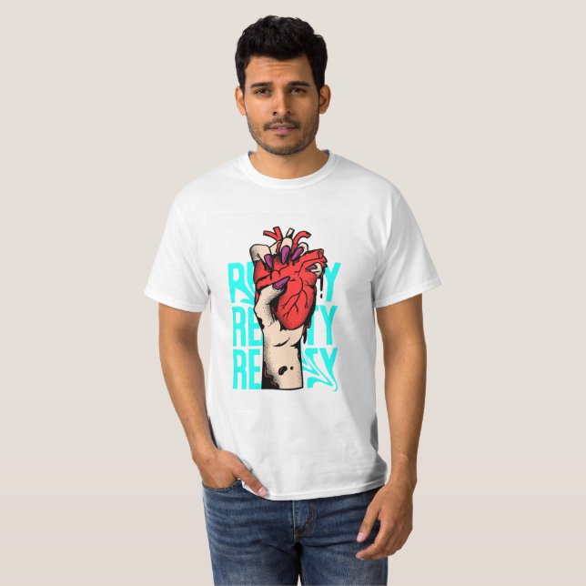T-shirts blancs à manches longues avec motif 3D en (Devant entier)