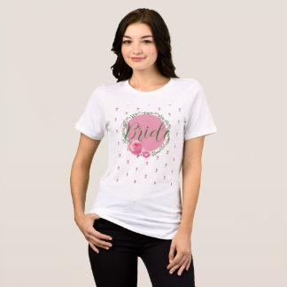 T-shirts blancs floraux pour la mariée pour la fêt