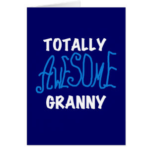 T-shirts bleu et cadeaux de mamie totalement