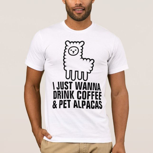 T-shirts CAFÉ & ALPACAS (Devant)