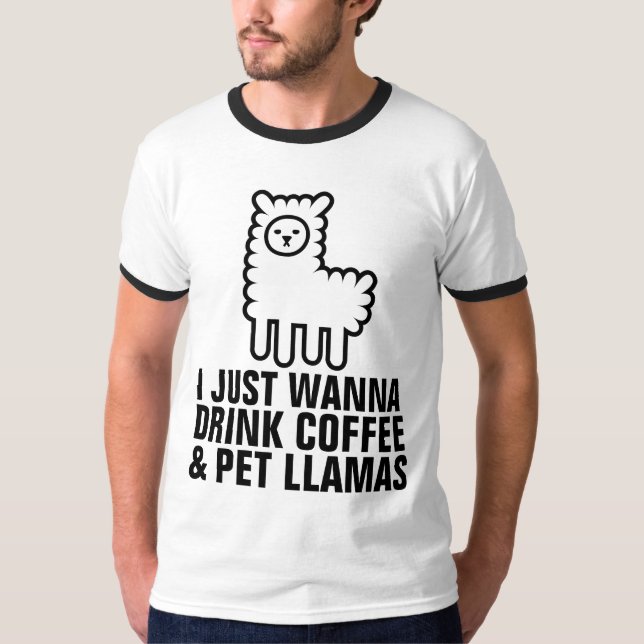 T-Shirts CAFÉ & LAMAS (Devant)