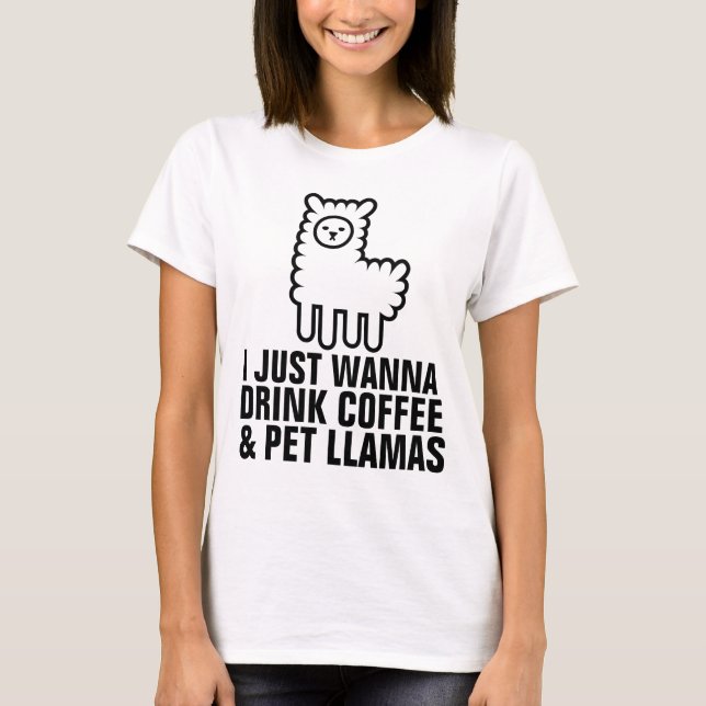 T-Shirts CAFÉ & LAMAS (Devant)