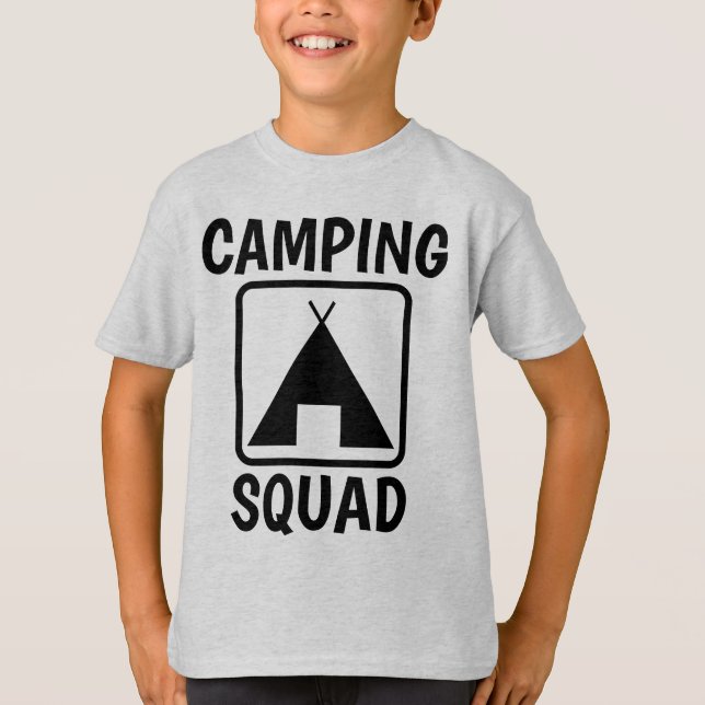 T-shirts CAMPING SQUAD Enfants (Devant)