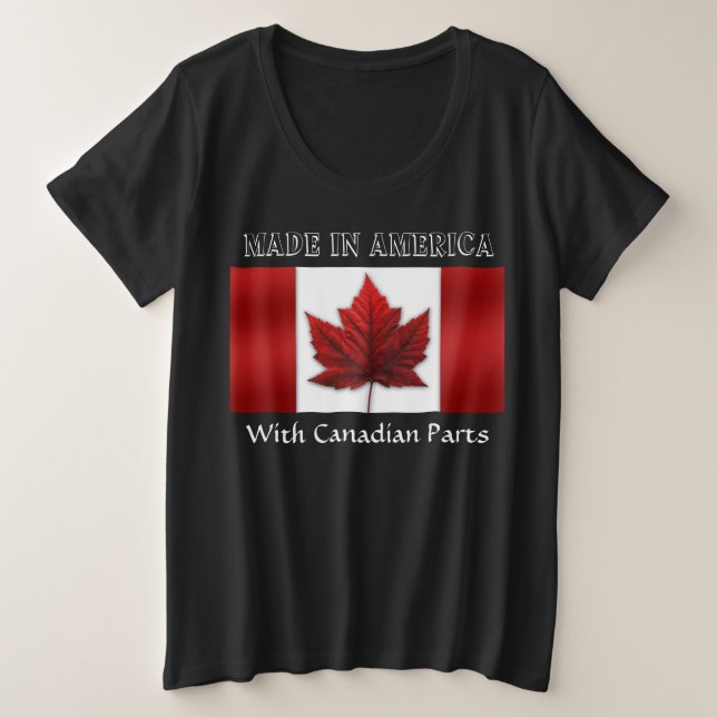 T-shirts Canada Flag Plus Size USA Canada (Design devant)