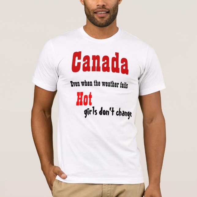 T-shirts canadiens pour filles chaudes (Devant)