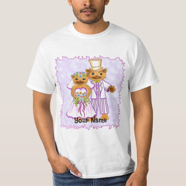 T-shirts Cat Bride et Groom (Devant)