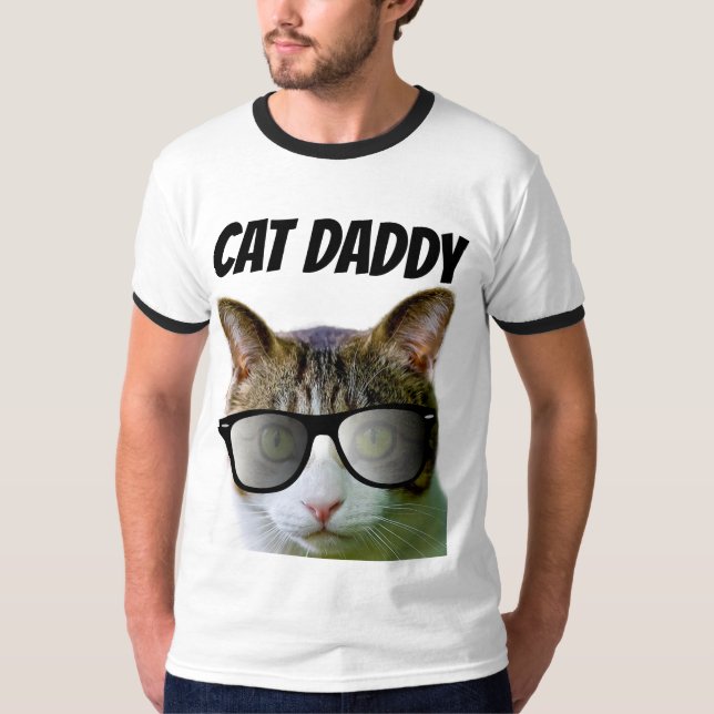 T-shirts CAT DAD DADDY (Devant)
