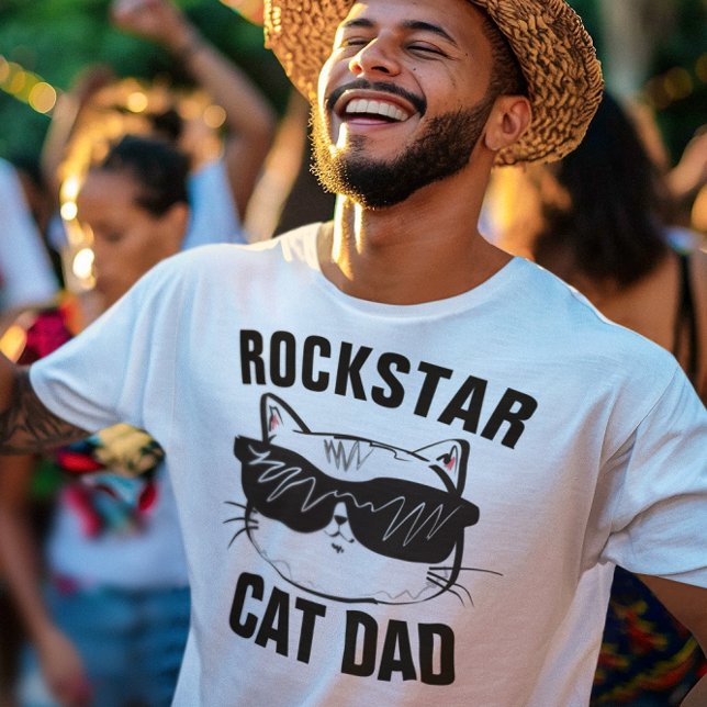 T-shirts CAT DAD ROCKSTAR (Créateur téléchargé)