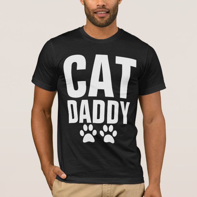 T-shirts CAT DADDY (DAD) en noir (Devant)