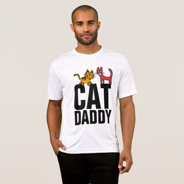 T-shirts CAT DADDY DAD Funny Mens (Devant entier)