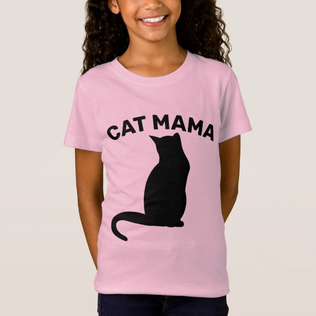 T-shirts CAT MOM (CAT MAMA) FILLES (Devant)