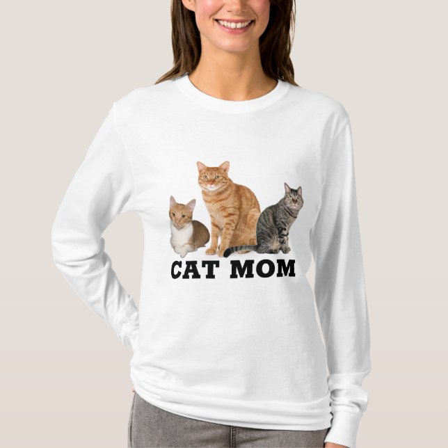 T-shirts CAT MOM (Ginger Tabby) (Devant)