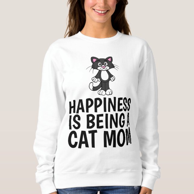 T-shirts CAT MOM HAPPINESS (Devant)